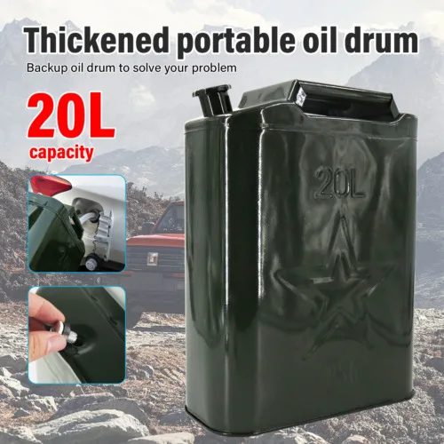 20L Jerry Can Fuel Oil Diesel Petrol Storage Container Metal Spout Portable Car Storage Fuel Petrol Diesel Oil Container UK ﻿