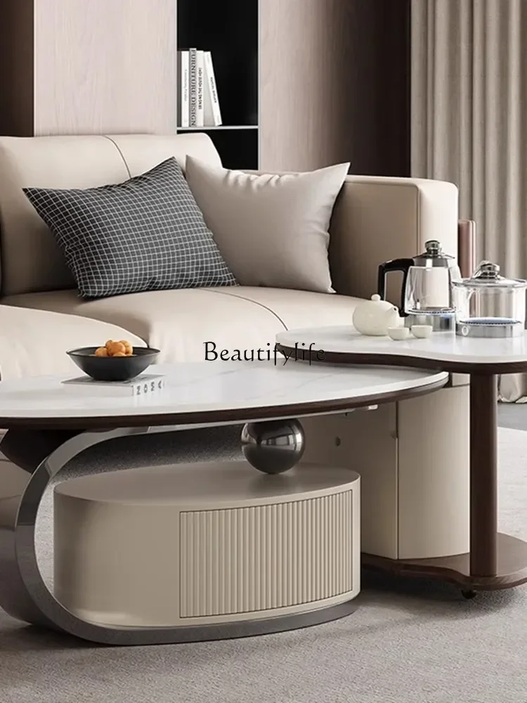 1zLight Luxus-Felsplatte Wohnzimmer Home Office Balkon kleine Wohnung moderne Kung-Fu-Teezubereitung integriert