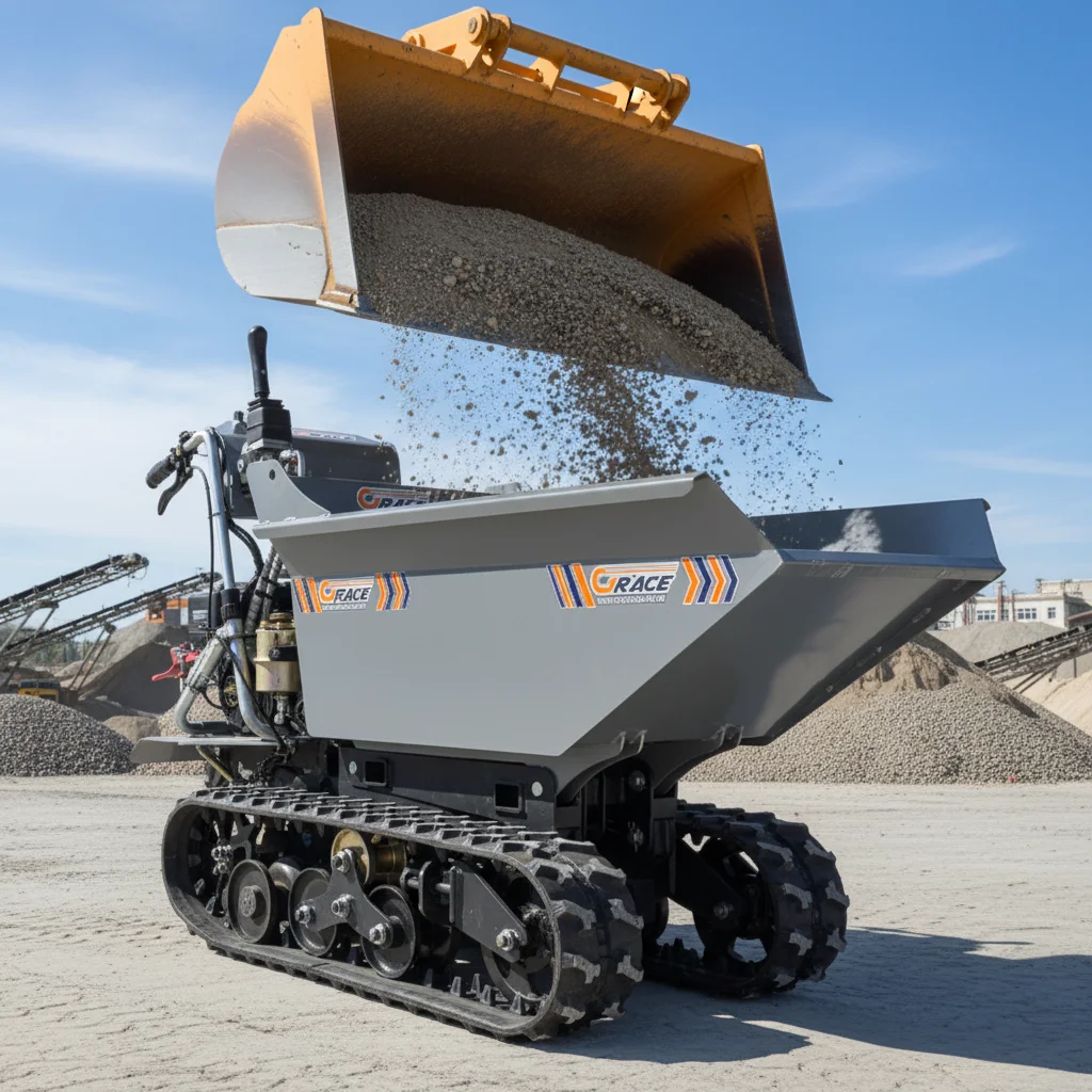 

Customize RC Crawler Dumper 1000kg Heavy Duty Tracked Dump Cart