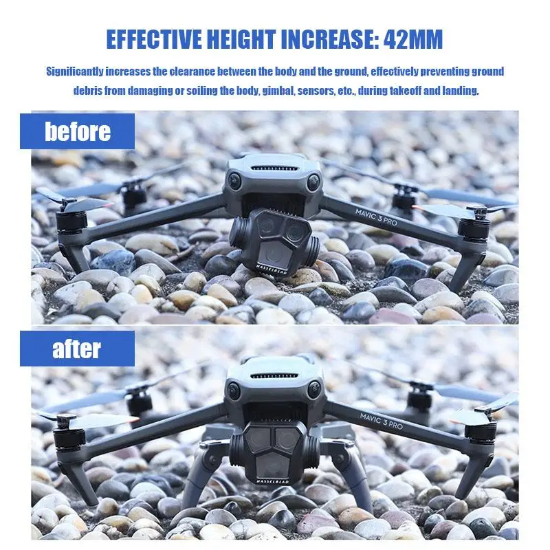 Volodymyr Foldable LG582 스파이더 랜딩 기어 DJI Mavic 3 Pro Drones 용 효과적으로 강화 된 다리 안전 보호 장치 액세서리