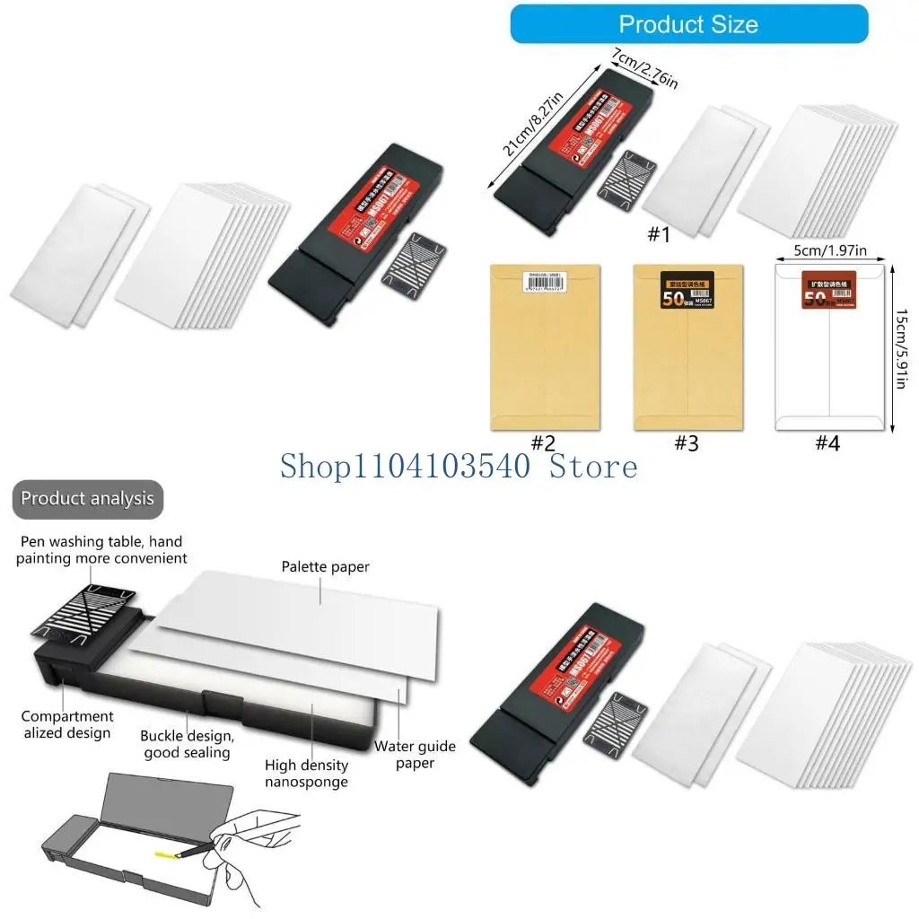 02DC Functional Painting Tool Set With Moisture Preservation Design Plastic Palettes Suitable For Students And Professional