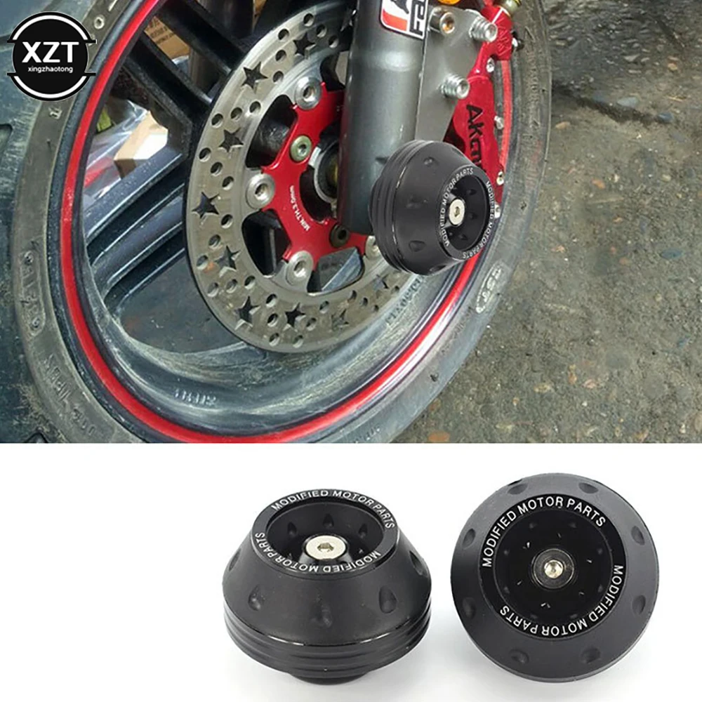 2PCS Motorcycle Crash Protector Wheel Protection Pads Motorbike Motocross Tire Frame Slider Colorful Moto Equipment Accessories
