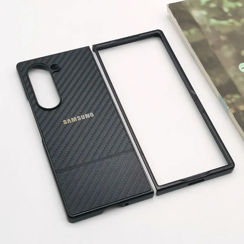 

For Samsung Galaxy Z Fold 7 6 5 4 3 2 1 Fold4 Fold5 Fold6 Fold7 5G Carbon Fiber Case Foldable Ultrathin Hard PC Protective Cover