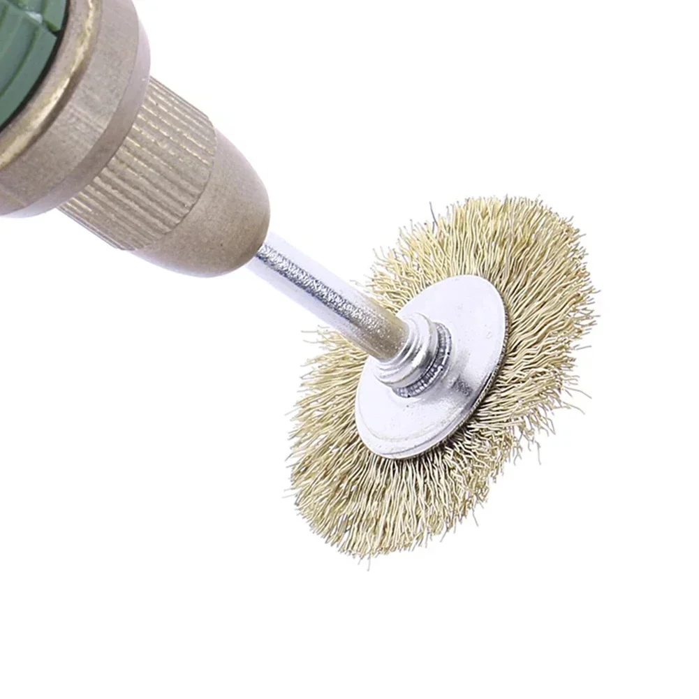 Wheel Brushes Polishing Brushes For Removing Oxide Layer Burrs Rust Dust For Engraver Polish Wheel 9pcs Brass Wire