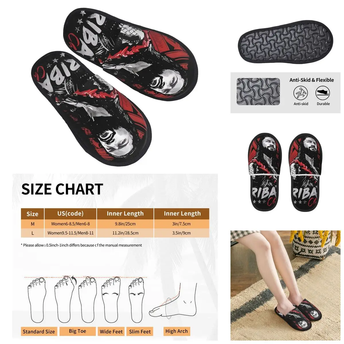 

Sleeve Roman The Tribal Chief Men Women Furry slippers,Cosy printing pantoufle homme Home slipper