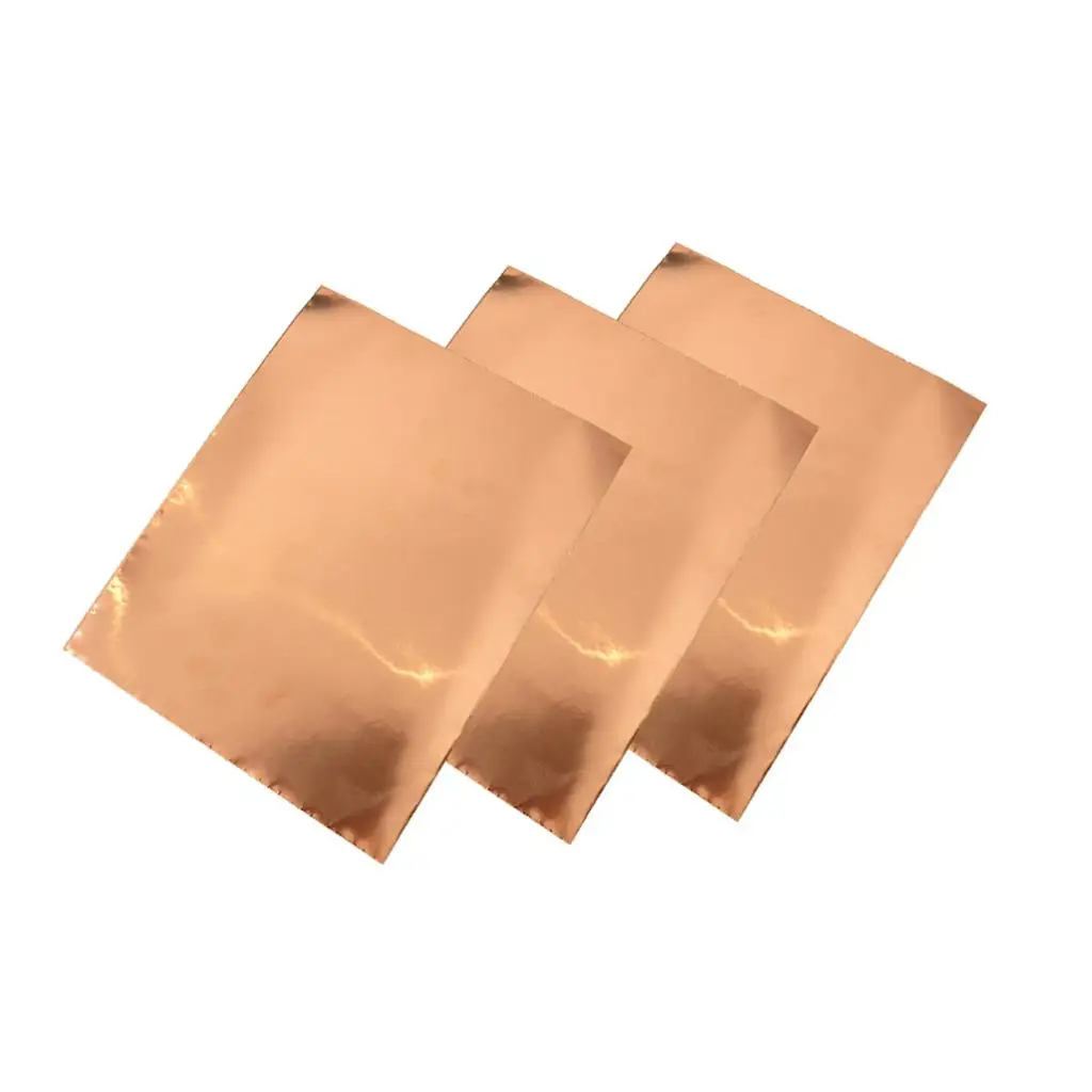 3 ชิ้นกีตาร์เทปทองแดง EMI เทปป้องกันสําหรับซ่อมไฟฟ้า 30x22.5 ซม