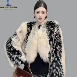 Faux Fur Coat for Women,Streetwear Jacket,Thick Warm Designer Female Clothes,High Quality,New,Winterïž2024