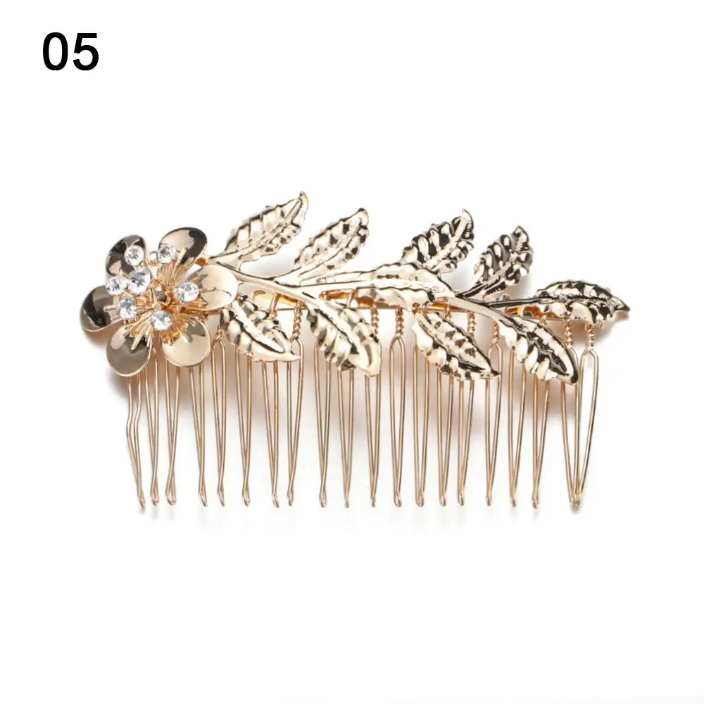 Fashion Greek Hair Band Gold Silver Women Headpiece Metal Leaf Wedding Accessories Bridal Hair Comb
