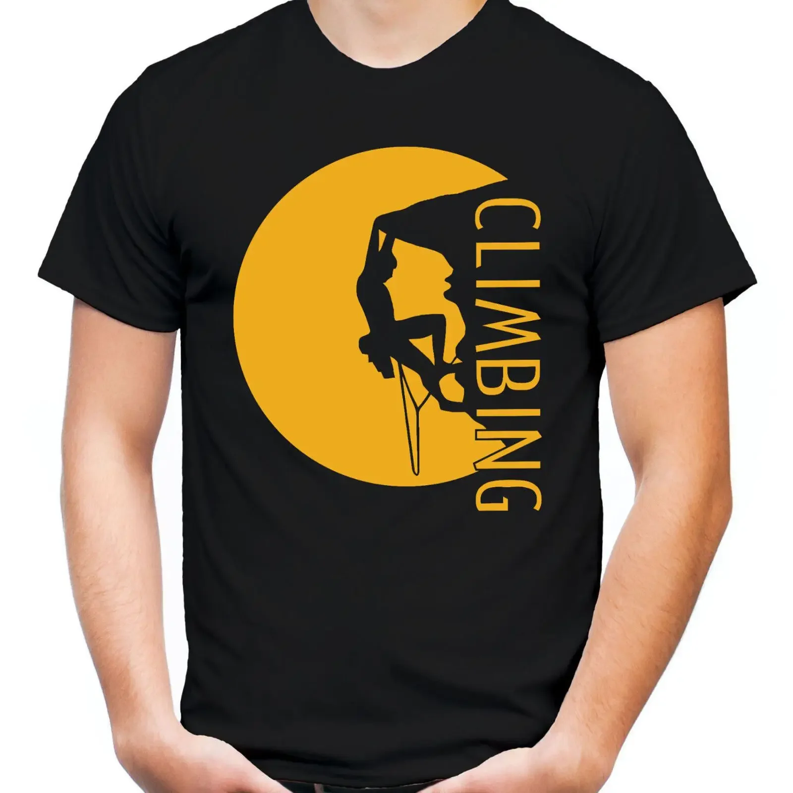 Climbing Männer T Shirt Fun Extreme Sport Klettern Bergsteiger Rock M2 vintage Washed Slightly Breathable streetwear homme