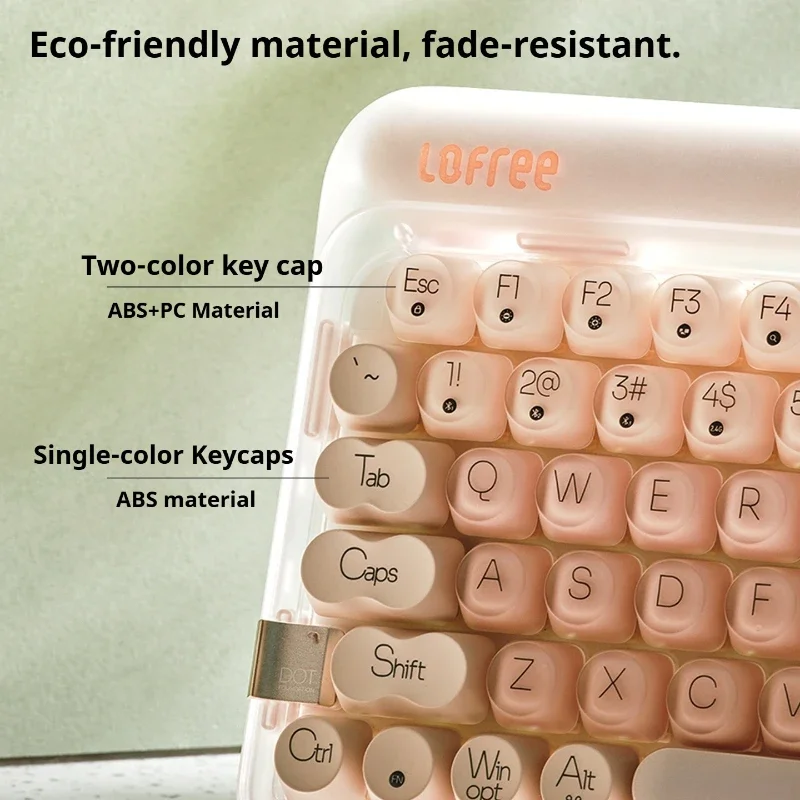 New DOT Foundation Mechanical Keyboard for Lofree Tri-Mode Hot Swap Gasket Structure 84 Keys ,Backlight Gaming Office Keyboard