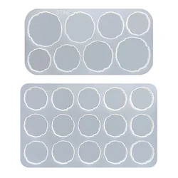 Coaster Resin Molds Irregular Round Silicone Coaster Mold Epoxy Resin Molds for DIY Making Cups Pad Home Decorations