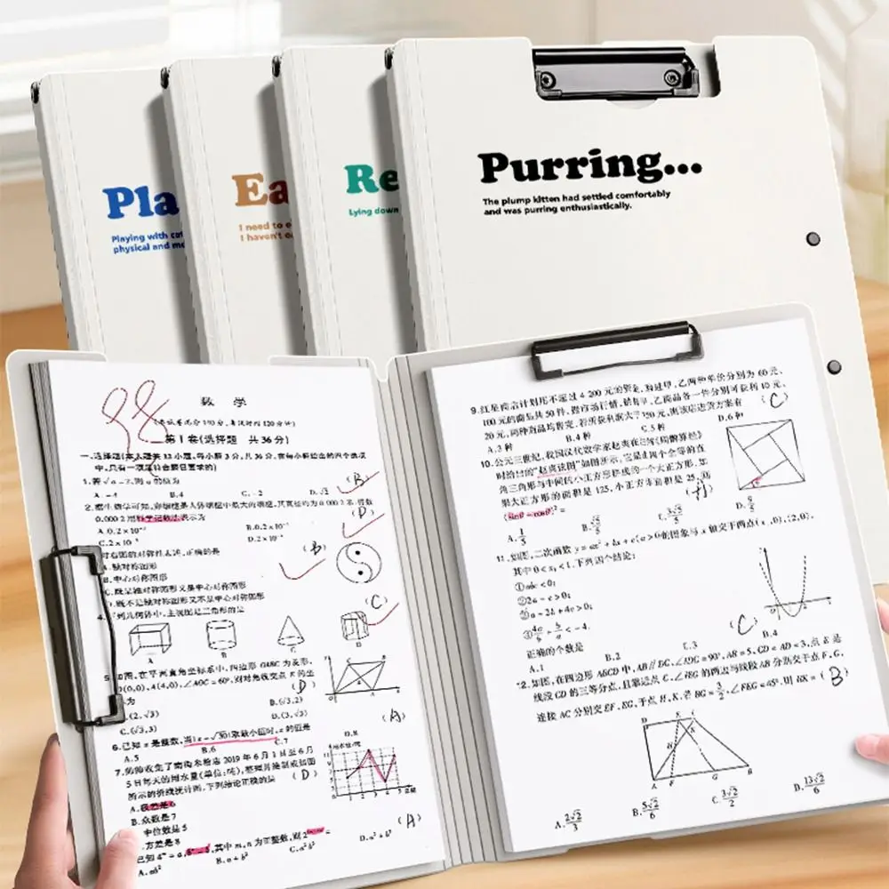 

Portable Writing Pad A4 Board Clip Folder Memo Clip Waterproof File Clipboard Large Capacity A4 File Organizer Student