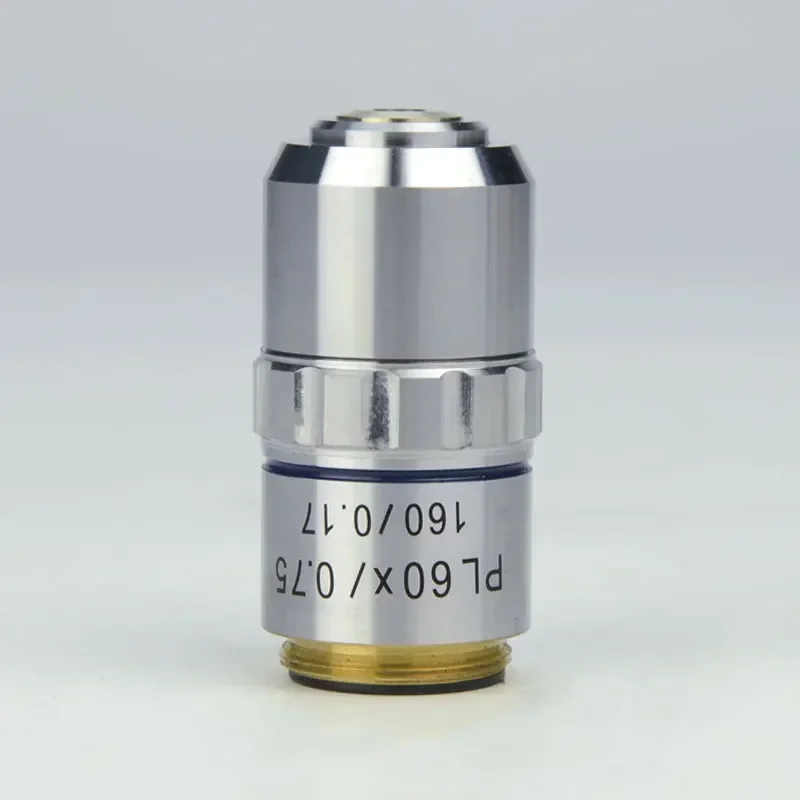 1PC Microscope Auxiliary Lens Metallographic Microscope Objective Lens 195 Plan Achromatic Objective 4X 10X 20X 40X 60X 100X