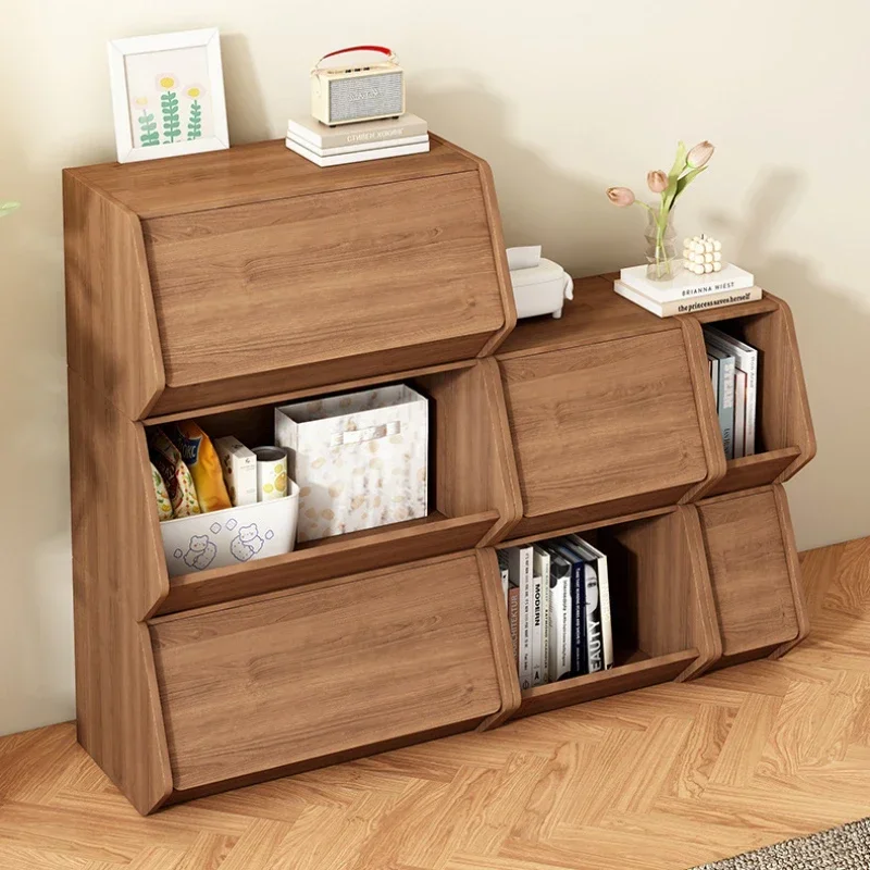 Gamer Cabinet Cheap Bedside Table Wood Coffee Side Bed Room Narrow Headboard Black Nightstand Open Cabinets Mesa De Noche Locker
