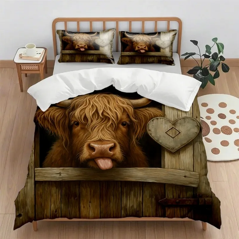 

Digital printing quilt cover set (quilt cover + pillowcase) 2pcs/3pcs holiday gift household quilt cover without sheets