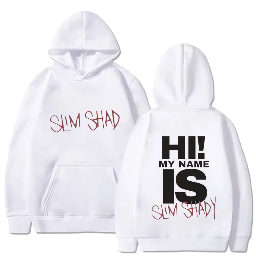 Eminem Slim Shady Hoodies Sudaderas Con Capucha Long Sleeve Men Women Sweatshirts with Hooded Sudaderas Fleece Pullovers