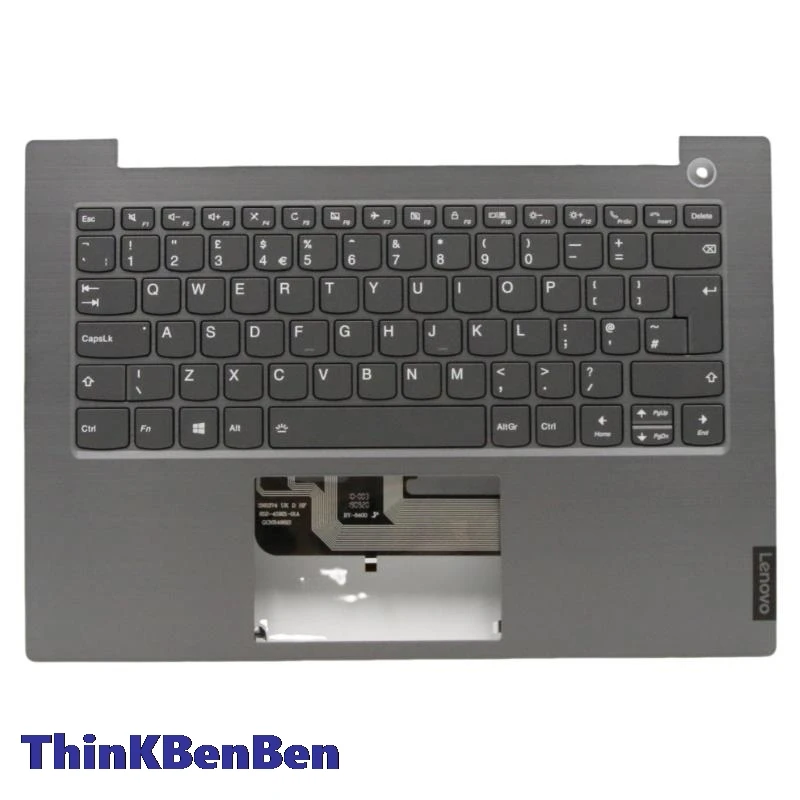 UK English Mineral Gray Keyboard Upper Case Palmrest Shell Cover For Lenovo ThinkBook 14 14IML 14IIL 5CB0W44371