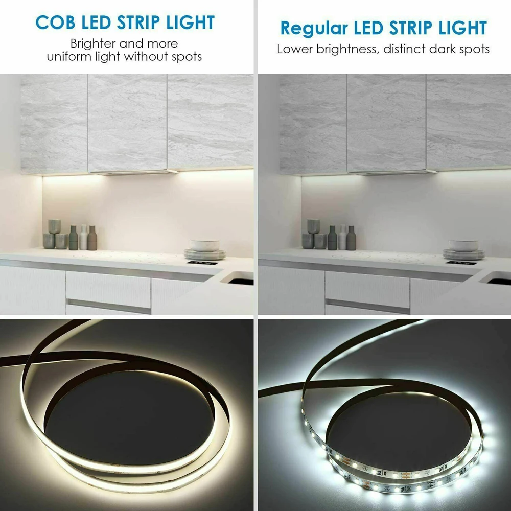 Imagem -04 - Cob Cct Led Strip Kit Tuya Wi-fi App Voz Controle Inteligente rf Painel Touch Wheel Controle Remoto Decoração Regulável Diodo de Iluminação