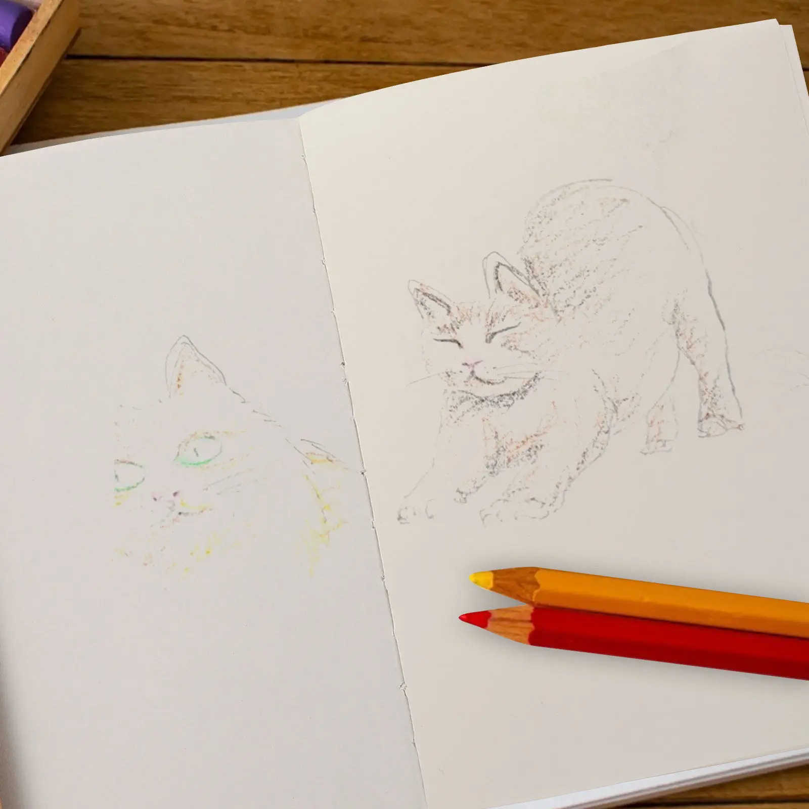 120 Sheet Hardbound Sketch Book Portable Compact Lightweight for Travel Outdoor Sketching Drawing Journal Art Supplies Sketching