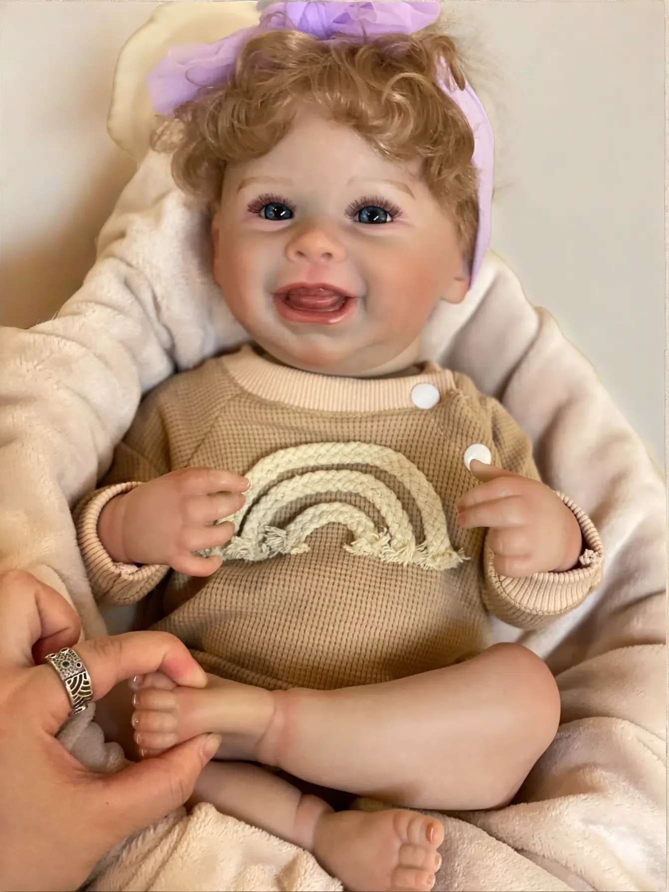 18 Inch Full Body Soft Vinyl Harper Bebe Reborn Doll Lifelike Newborn Baby Doll For Children Birthday Gifts