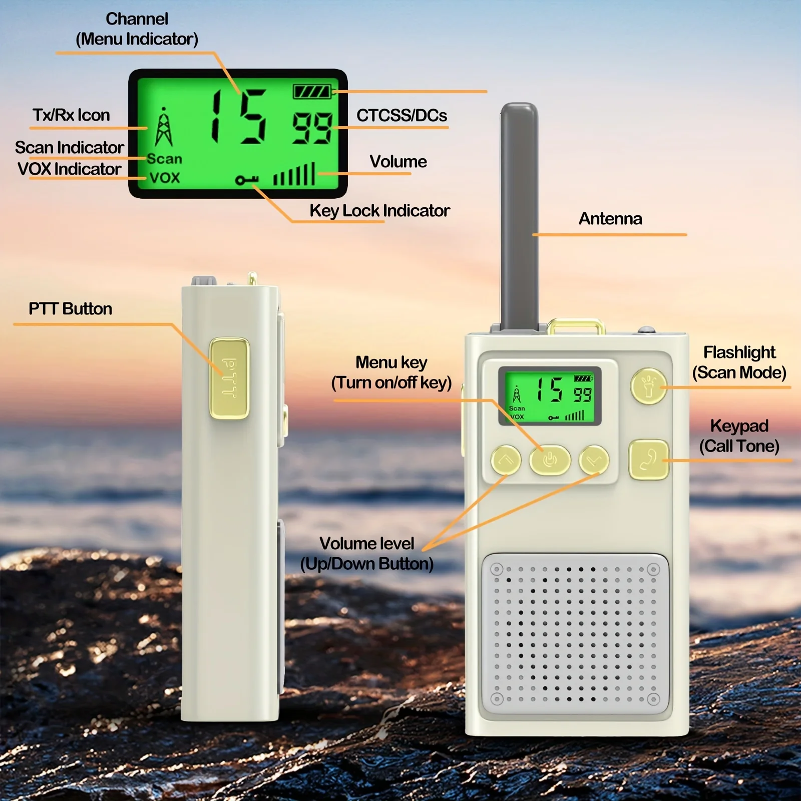 2 Stuks Elektronische Lange Afstand Walkie Talkie Speelgoed 2 Weg Ontvanger Elektronische speelgoed Radio LCD Zaklamp Kinderen Cadeau voor kind Outdoor