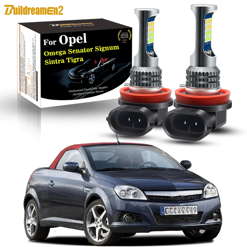 2 X 24W Car Front Bumper Fog Light Lamp Canbus LED Fog Bulb 2000LM 12V Replacement For Opel Signum Senator Sintra Tigra Omega