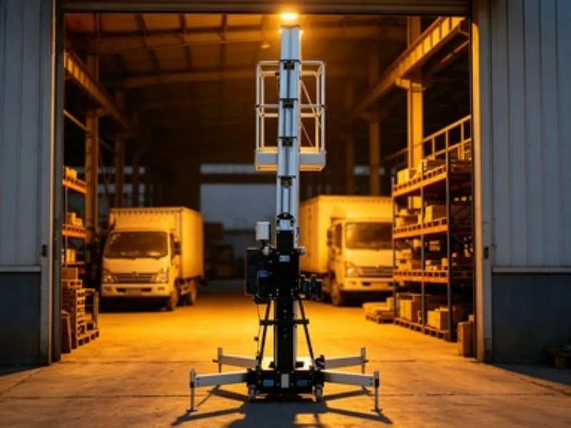 Hydraulic Electric Aluminum Mast Lift Aluminum Mast Man Lift 250kg Vertical Lift Portable Vertical Man Lifting Equipment
