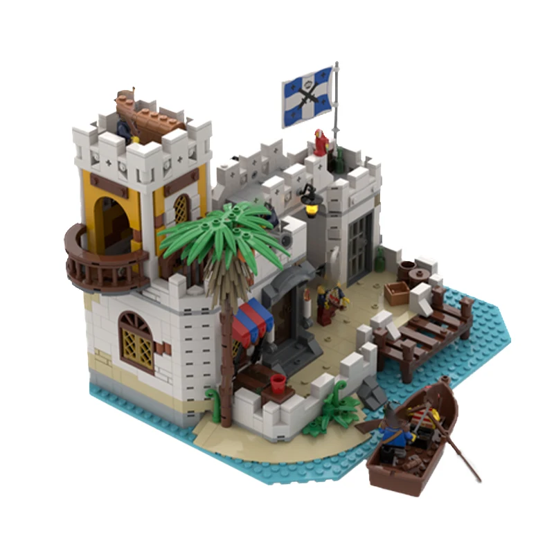 Street View Architecture Series Medieval Castle MOC-125017 Building Block DIY Model Collection Experts Education Brick Toys Gift