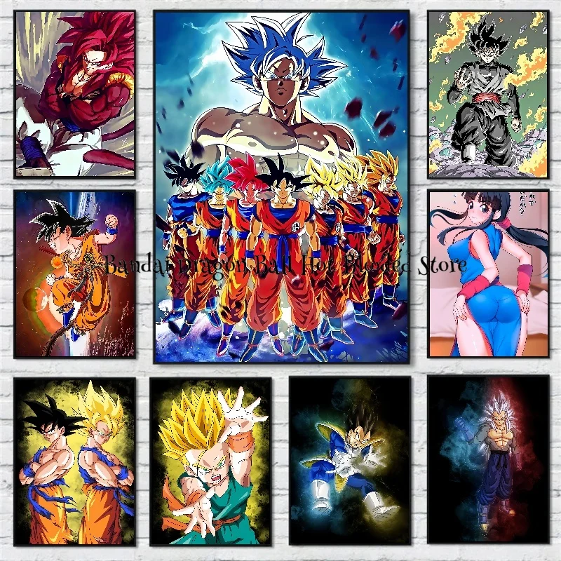 

Canvas Painting Anime Super Saiyan Goku Art Posters Picture Classic Home Decor Birthday Gifts High Quality Decorative Paintings