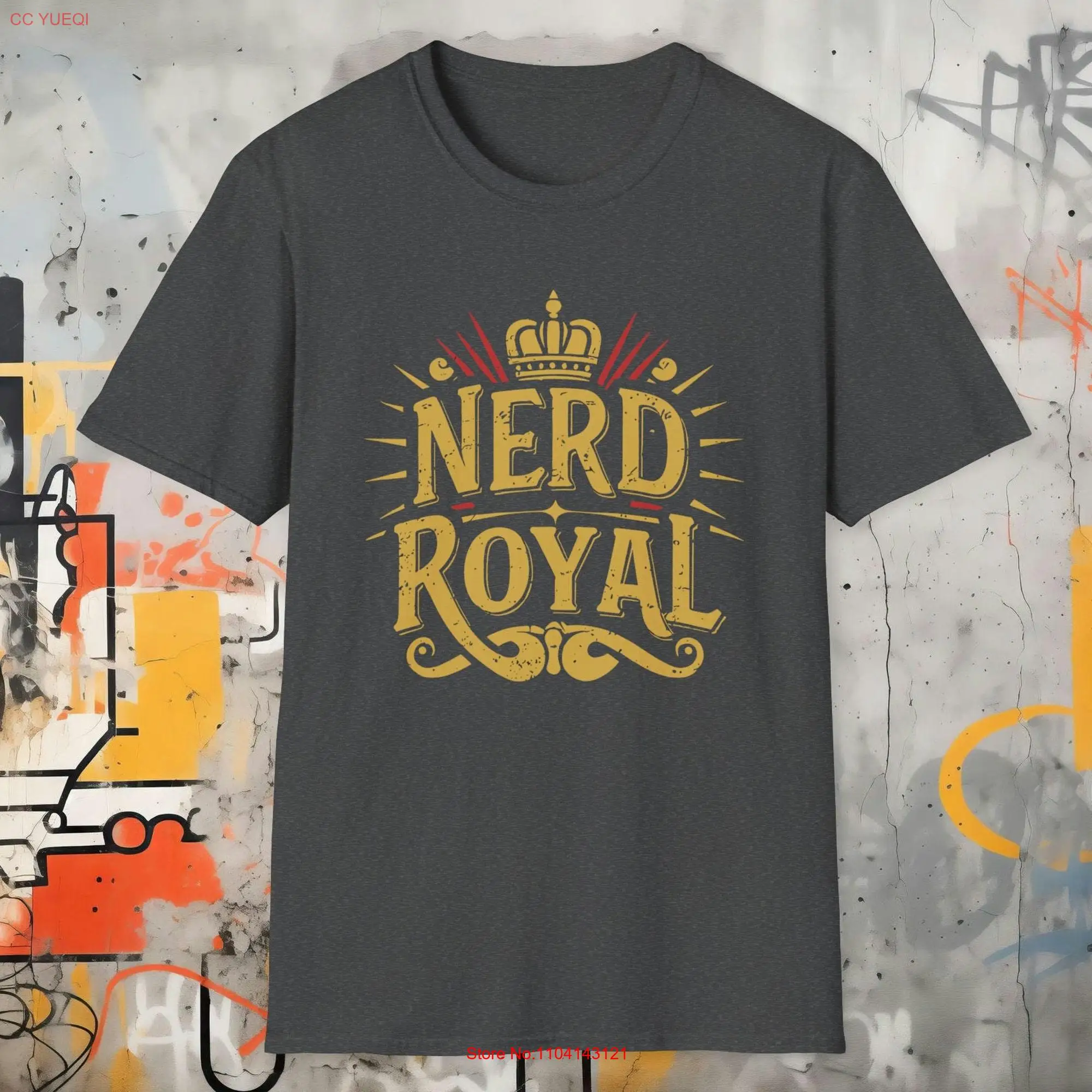 Stylish Nerd Royal T Shirt Ultimate Soft Style Cotton Blend in 3 Classic Colors Perfect Geek Chic Royalty Gamer