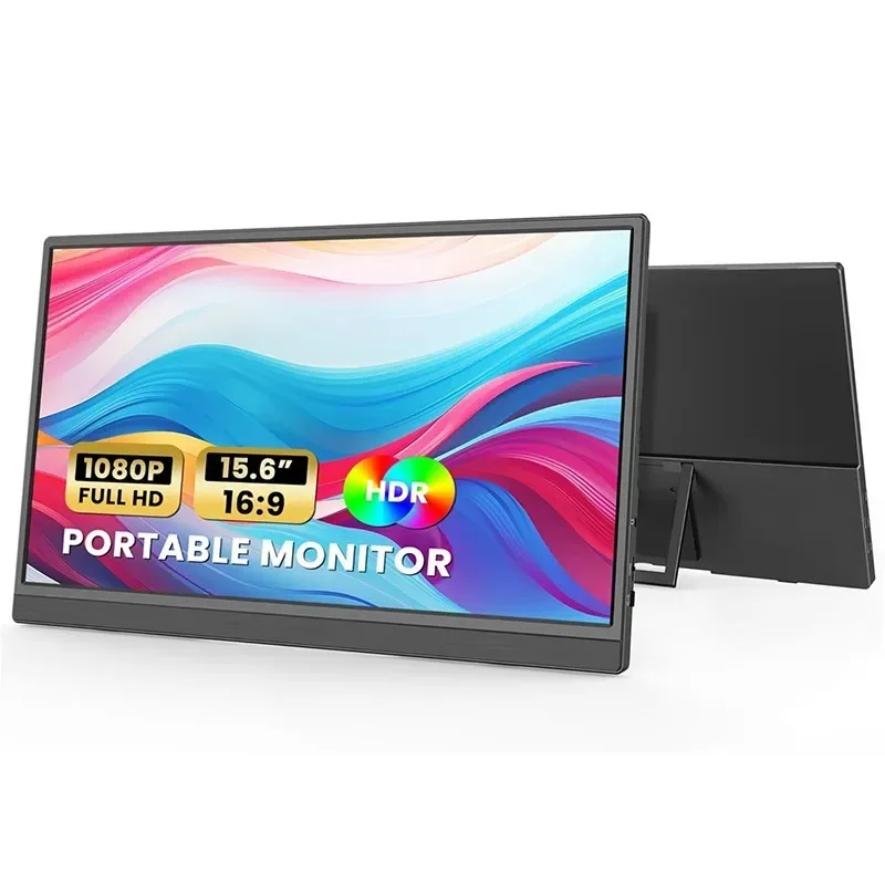 15.6 Inch IPS Portable Monitor USB C HDMI External Second Screen Laptop Display Gaming Travel Office