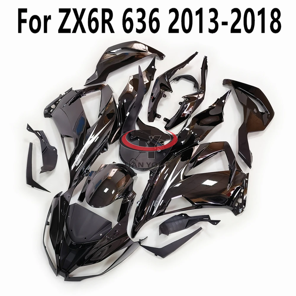 

Bright black printmaking Bodywork Cowling For Kawasaki ZX6R ZX 6R 636 2013-2014-2015-2016-2017-2018 Full Fairing Kit