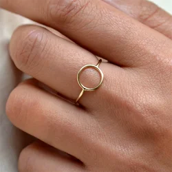 14K Gold Filled Karma Circle Ring Gold Jewelry Knuckle Ring Mujer Boho Bague Femme Boho Women Rings Women Jewelry