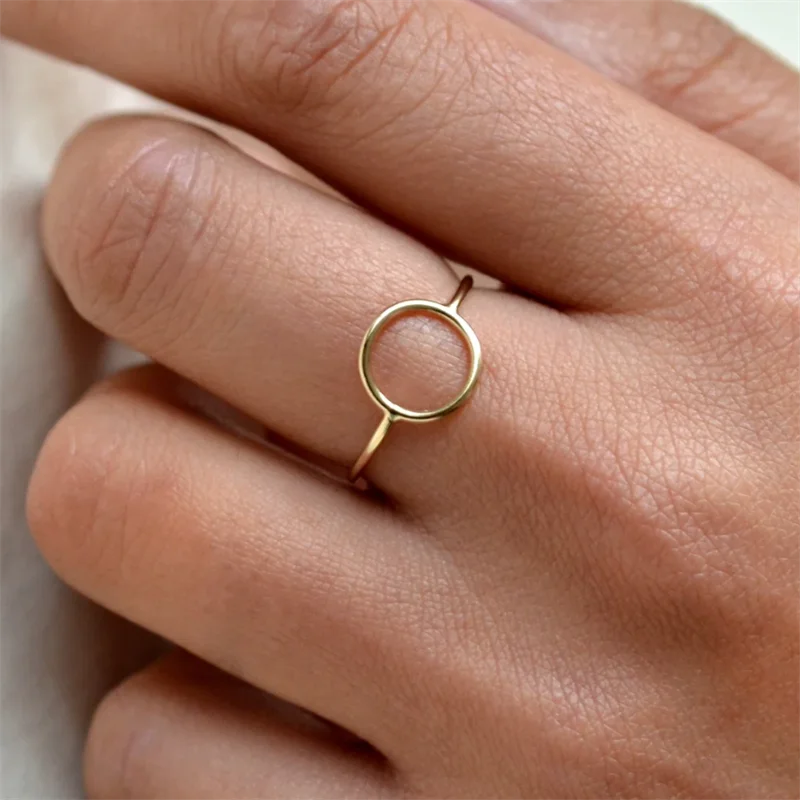 14K złoty wypełniony Karma koło pierścień złota biżuteria Knuckle pierścień Mujer Boho Bague Femme Boho kobiety pierścionki kobiety biżuteria