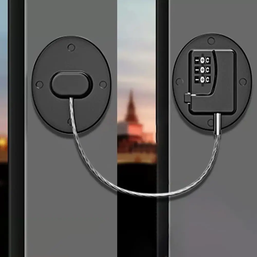 Keyless Combination Childproof Lock - No Drill Safety Latch for Fridge, Cabinets & Windows, Keep Toddlers Away from Hazards