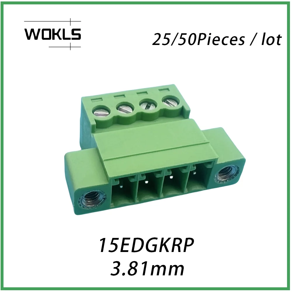 25/50PCS/lot 15EDGKRP 3.81mm pluggable terminal connector 1 KF2EDGRKP IMC1,5/.-STGF-3,81 ECSH381VN