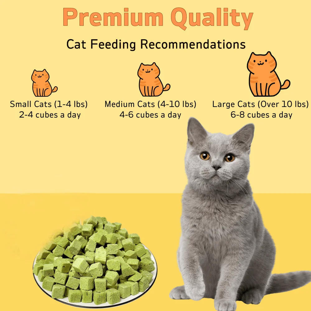 

3.8oz/100g Cat Grass Treats for Hairball Support and Teeth Cleaning, Chicken Flavored Hairball Treats for Cats