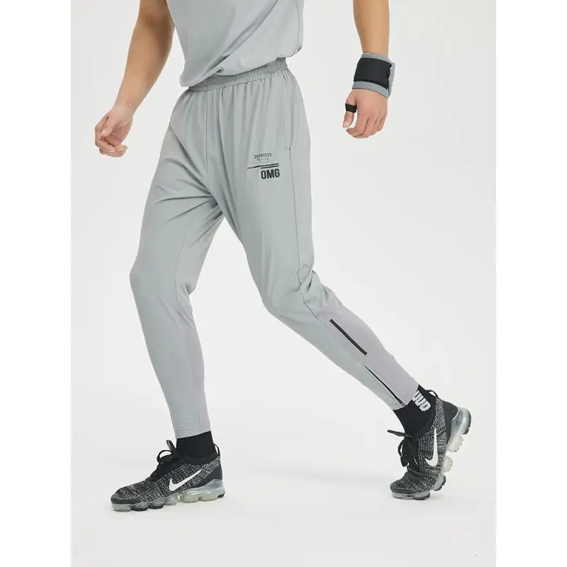 drozeno-フィットネスパンツ高ストレッチメンズトレーニングタイトジッパーレッグスポーツ通気性ズボン