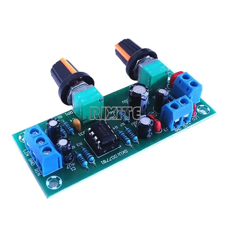 High-precision Single Supply Low Pass Filter Board Subwoofer Preamp Board 2.1 Channel DC 10-24v 22hz-300hz