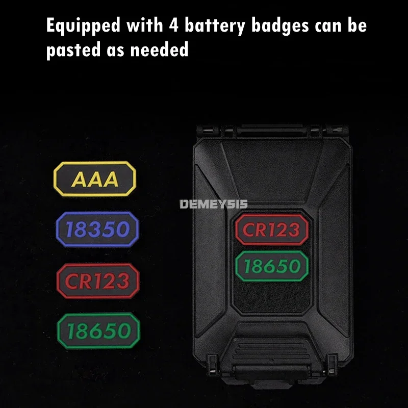 Tactical Battery Storage Box Waterproof MOLLE Hunting Shooting Sports Modular Battey Case for CR2032 AAA 18650 18350 CR123A