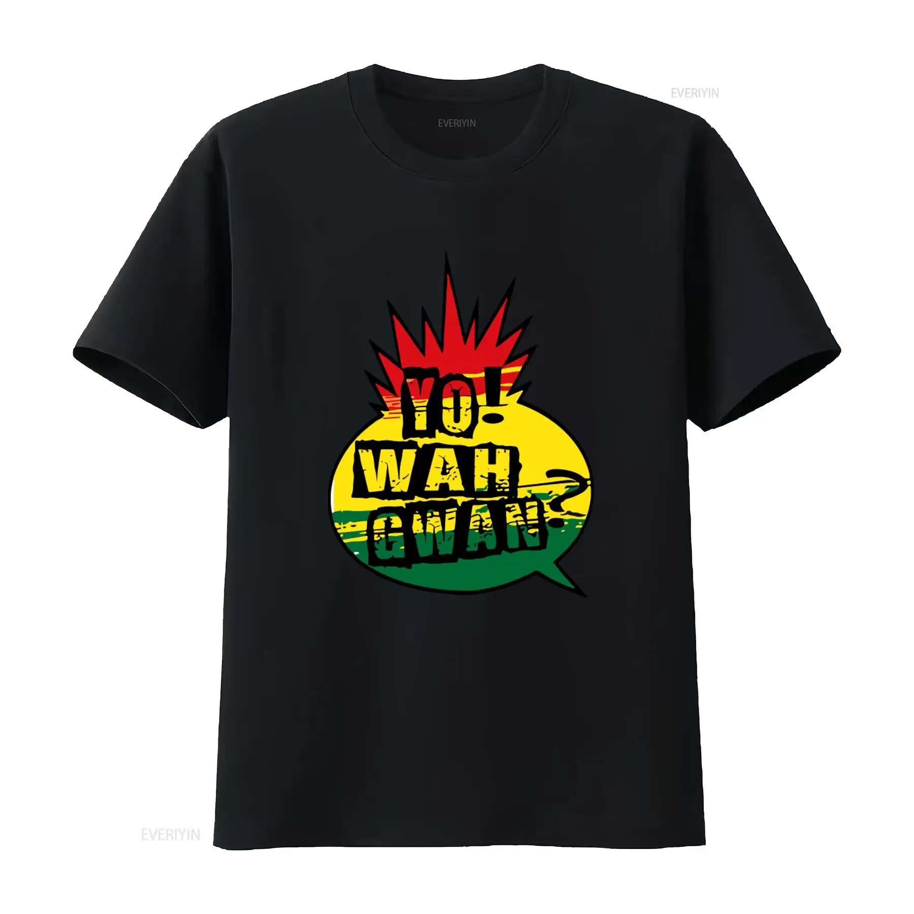 Reggae Style T Shirt with Sizzla Yellowman King Tubby Rasta Jamaica Dancehall Design Yo Wah Gwan vintage Washed Stretched