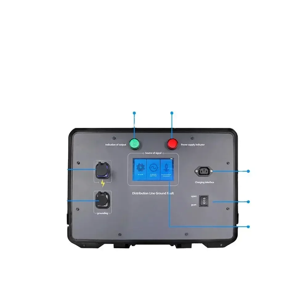 High voltage network ground fault detector distribution line fault finder line