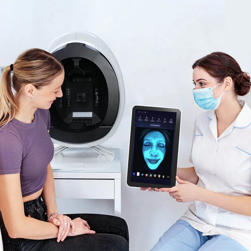 Scanner 3D intelligent portable avec écran de 2024 pouces, appareil photo, test facial, machine d'analyse de la peau, analyseur de peau, le plus récent, 21.5