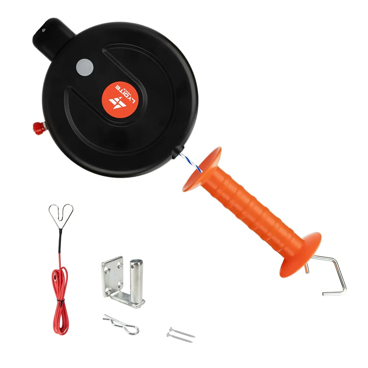 Retractable Electric Fence Gate Handle with 6mm Rope, 10m Length, Gate Connector