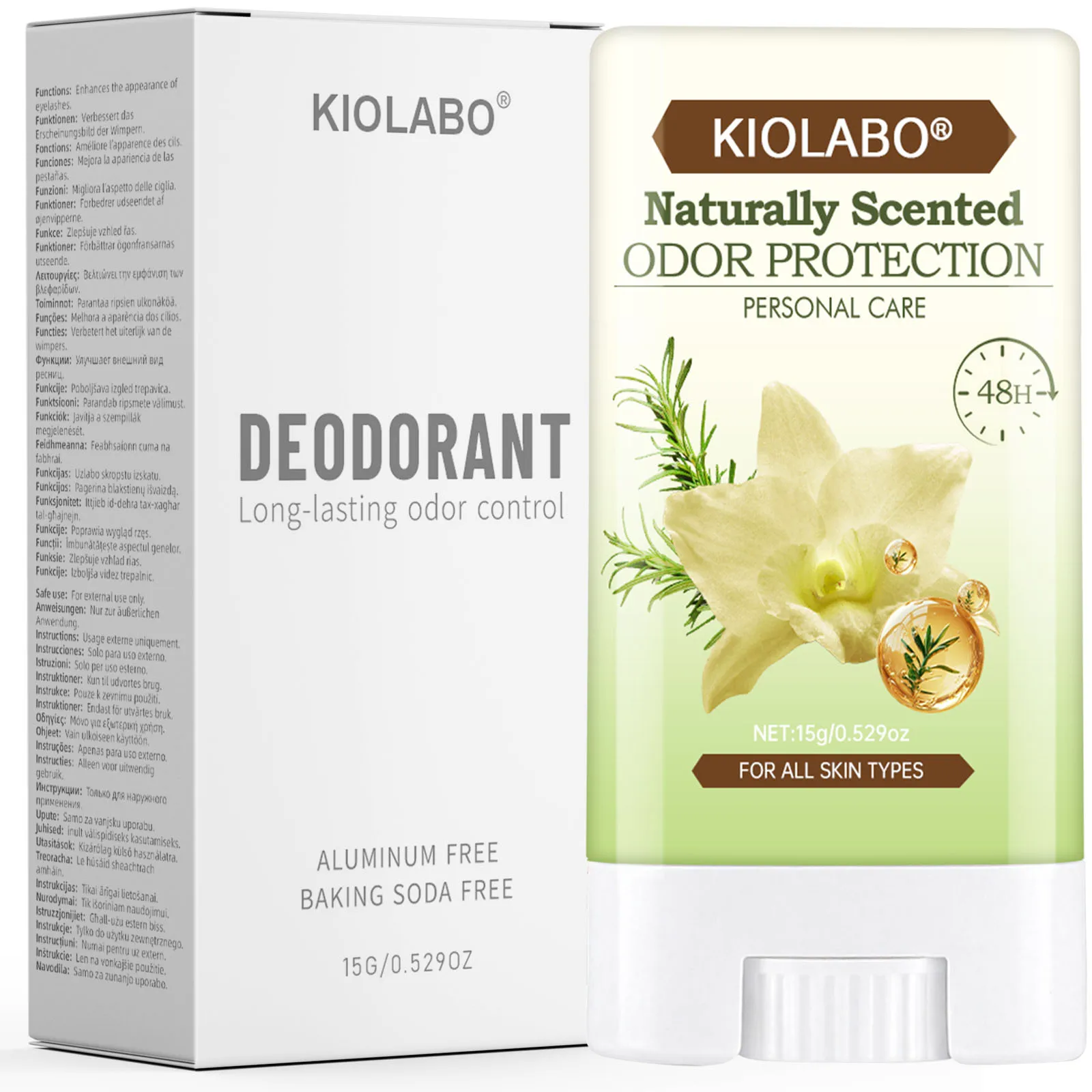 

48-часовой дезодорирующий крем без алюминия – высокоэффективный, увлажняющий, не вызывающий раздражения, портативный, с поворотным механизмом для контроля пота и запаха