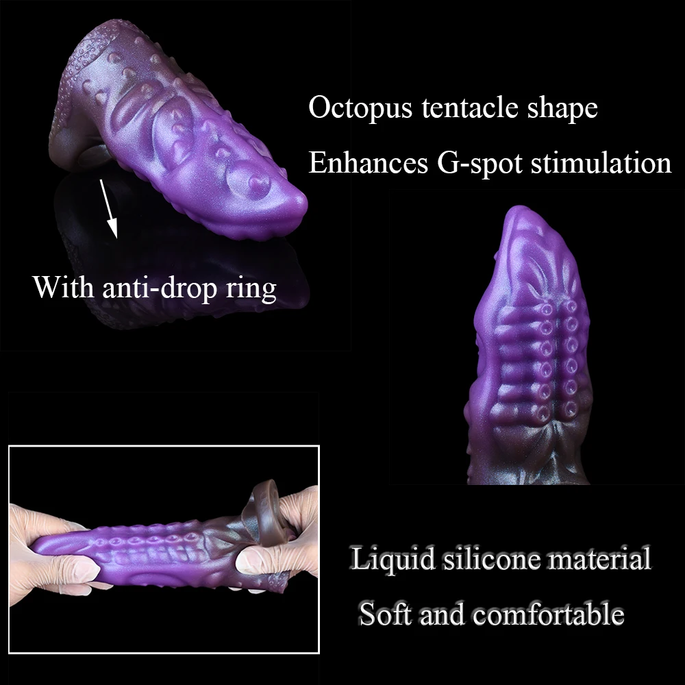 YOCY الأخطبوط اللامسة دسار غمد سيليكون ديك توسيع جهاز مغلق القضيب كم الجنس لعب لمتعة الكبار مثير متجر #3