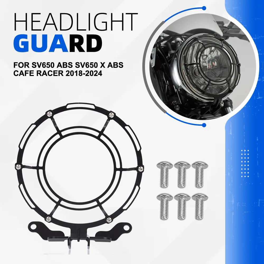 

SV650 Headlight Guard For Suzuki SV650 ABS SV650 X ABS Cafe Racer 2018-2023 2024 Motorcycle Headlamp Grill Protection Cover