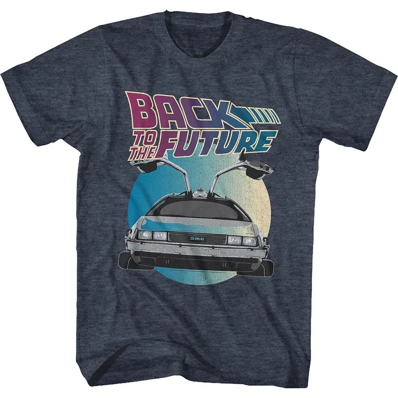 تي شيرت رجالي من العودة إلى المستقبل لعام 1985 تي شيرت كاجوال بأكمام قصيرة لسباق الدراجات النارية #4