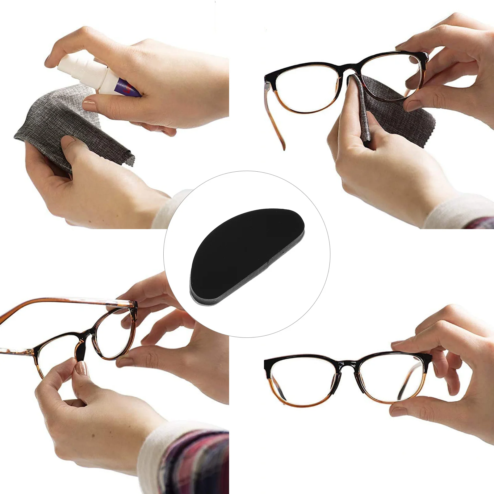 

30Pcs Adjustable Nose Pads for Eyeglasses High-End Silicone Nonslip Supports Comfortable Fit for All Frame Sizes