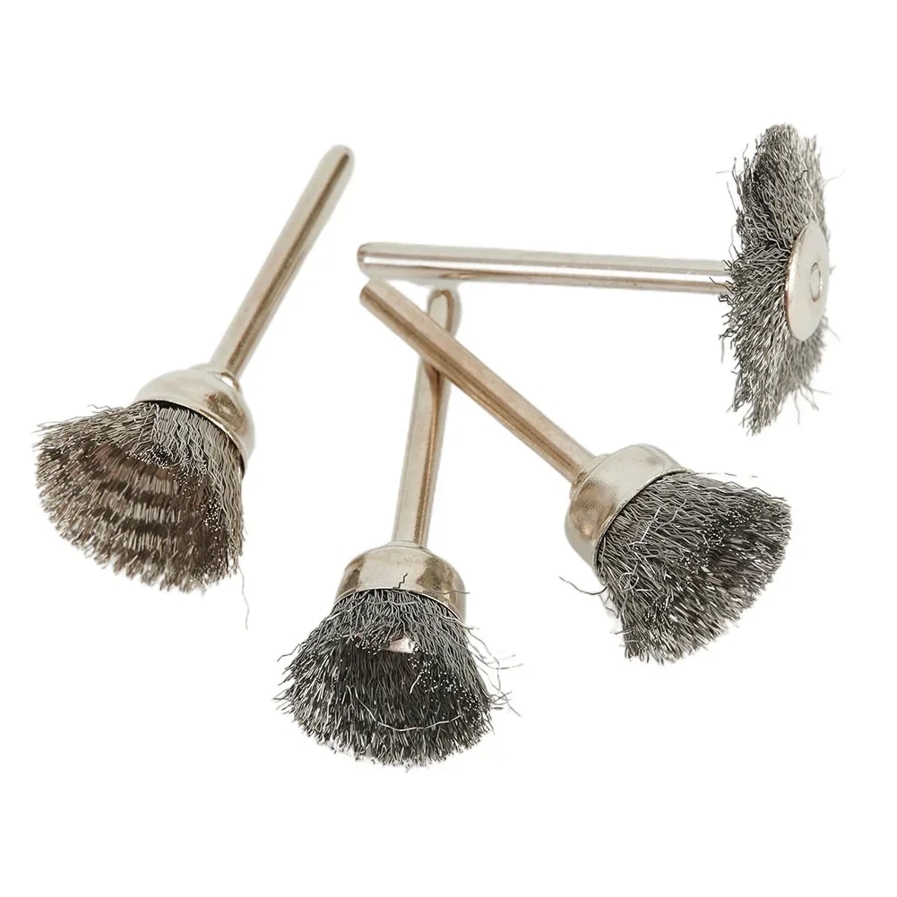 9 Pcs/set Wire Wheels Wire Brush With Handle Cleaning Stainless Steel Deburring Dust Removal Rust Removal Brush